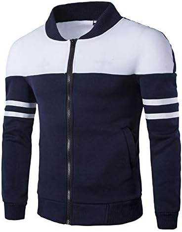 WenKomg1 Meška jakna, lagani zatvarač kaput patchwork dugih rukava odjeća modna jesen / zimska sportska odjeća