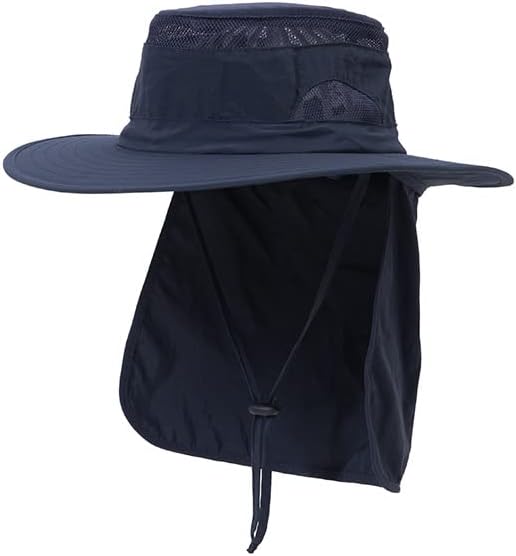 UV 50+ Šešir za zaštitu od sunca za muškarce, široki šešir za ručicu na otvorenom sportu i radu ribarskih šešira s poklopcem vrata