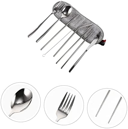 Yardwe 1 set Postavi prijenosni set za pribor za jelo Postavi vilice za pribor za jelo Spaons Silverware Set Camping Silverware Set