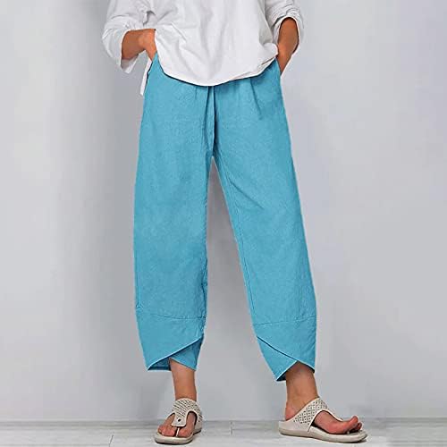 Xiloccer hlače za žene Čvrste ljetne pamučne hlače pamuk za zabavu svakodnevno i za ženu