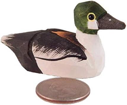 Selsela Goldeneye Mini drvena patka figurica kip rezbarenje ukrasa dekominijske skulpture male životinje