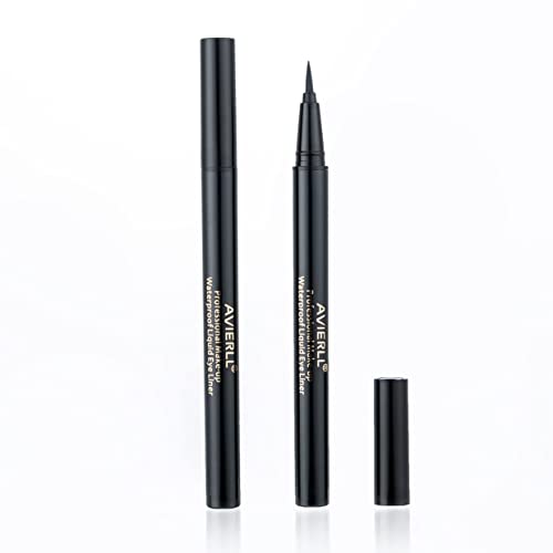 AVIERLL vodootporan tečnost Eyeliner -2pens crni Eyeliner dugotrajan& Smudgeproof Makeup Liner Easy Liquid Pen 0.03 Florida. Oz