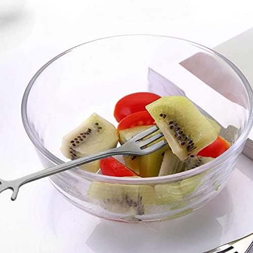 Lilyrin viljuška od nerđajućeg čelika, desertna viljuška u obliku lista voćna salata kuhinjski pribor za meso. Srebro 5 Predmeta