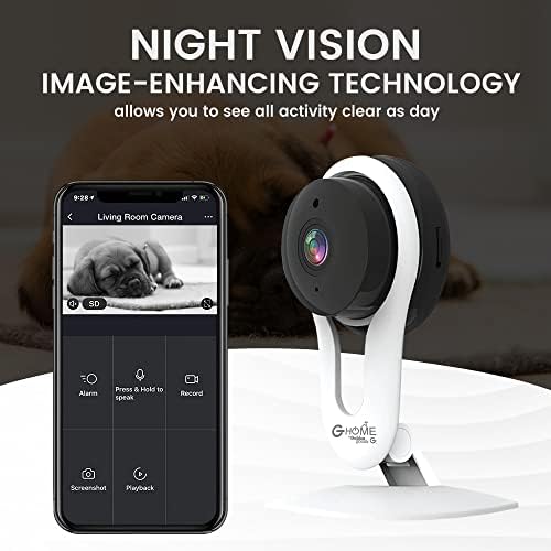 Gabba Roba G-Home Smart nadzor kamera High Definition Home Bežična bežična / kućna ljubimca sa video zapisom, dvosmjerna noćna vizija