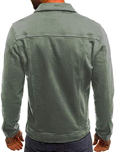 WenKomg1 Muška proljetna / jesen jakna dugih rukava majica Basic Dugme Down Down Overtery Business Cud Color Coat