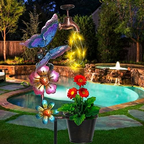 AFIRST solarna vanjska svjetla Dekorativna - solarna ukrasna leptira svjetla u obliku svjetla u obliku slave svjetla solarni vrtni