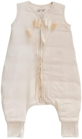 Nyte Nyte Baby 1.0 Tog Beige 18-24 bambusova vreća za spavanje s nogama i proklizanim prskanjem za spavanje za ranog hodanja - nosiot