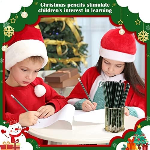 50 komada božićne olovke s gumicom bivolom od kariranih zimskih olovaka mirisne olovke sa brisenim olovkama za školsku kompaniju Kids