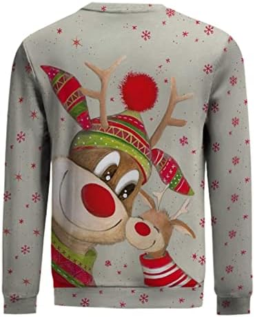 GDJGTA muškarci žene zimski Top Božićna bluza topli stilski Print Duks dugih rukava Casual zabavni print bluza pulover