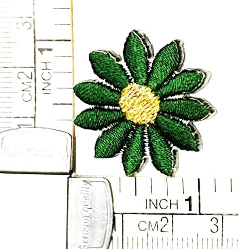 Kleenplus 3kom. Mini zelena tratinčica cvijet željeza na zakrpama biljka cvijeće za djecu modni stil vezeni motiv Applique ukras amblem