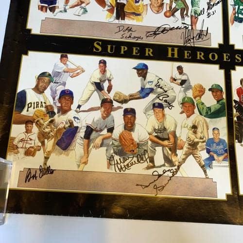 Super heroji sportova potpisali su veliku fotografiju 19 Sigs sa Jim Brown & Ernie banke - autogramirane NFL fotografije