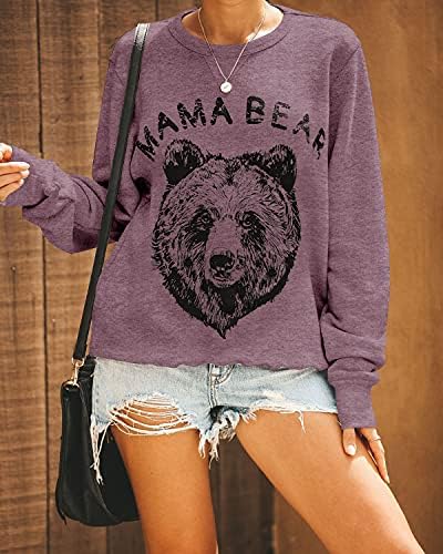 Cvjetajući žele ženski slatki Dugi rukav gornji labavi džemper od pulovera za mamu medvjeda