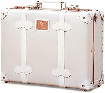 urecity Vintage i slatka torbica za nošenje preko noći Mini kožni kofer za prtljažnik na točkovima sa naramenicom