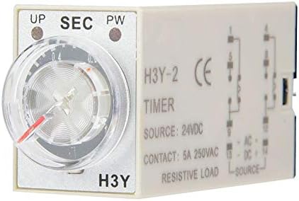 Hilitand H3y-2 tajmer kašnjenja snaga na vremenskoj kontroli pokazivača releja tajmer kašnjenja 8-pinski 24VDC 1/3/6/10/30 / 60S)