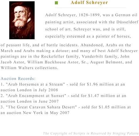 80-1500 dolara ručno oslikali nastavnici umjetničkih akademija - 3 umjetničke slike Konjica približava se oazi arapska slika ulja