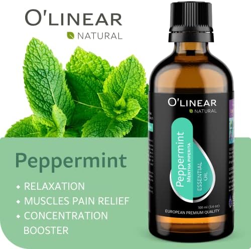 Peppermint Esencijalno ulje Početna mirisa 3.4 FL OZ AROMATERAPY difuzor čista paprika ulja poremećena, esencijalna ulja paprike