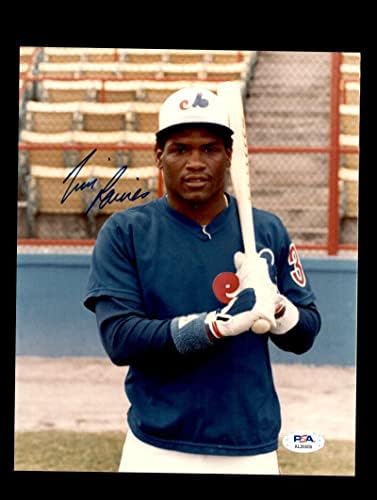TIM Raines PSA DNK potpisan 8x10 Izložba fotografija Autograph Expos - autogramirane MLB fotografije