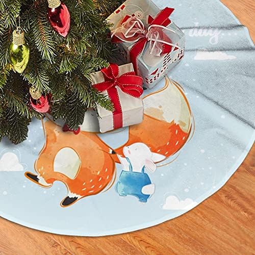 Crtani fosic božićno suknje za Xmas Holiday Party isporučuje veliko dekor prostirke, crtane slatke životinje Fox ukrasi 30