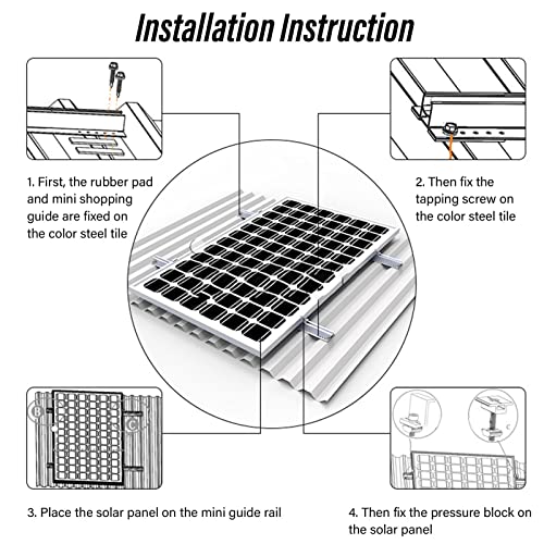Solarni panel montažni nosač Set Aluminijumska legura čvrsto fiksirajući solarni Panel PV stalak za montažu, za RV prikolicu za čamac