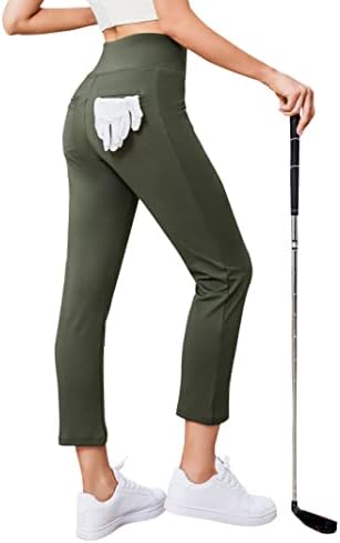 Kojooin Womens Golf Hlače Business Casual Capris Stretch Lagano brzo suhi kapri Radne joge haljine sa džepom