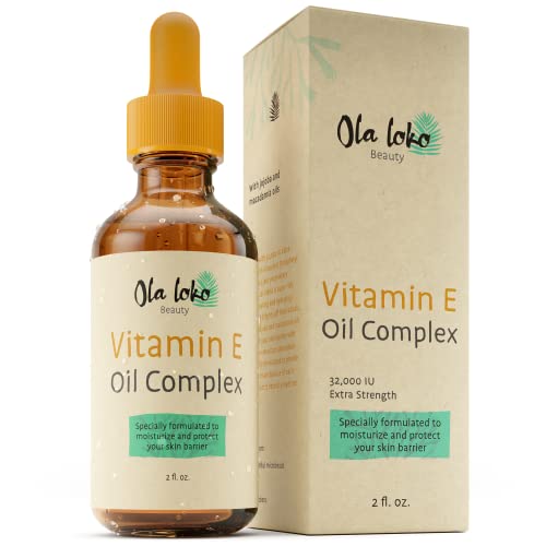 ?????? ????* Organsko ulje vitamina E w / Jojoba ulje & makadamija, ulje vitamina E za lice, kožu, kosu & tijelo, čisto ulje vitamina E za Fine linije, bore & ; strije - Vitamina E Para La Cara