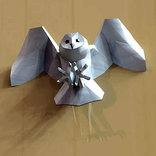 Leteći sova izgleda kreativni papir trofej ručno rađeni origami puzzle 3D papir model DIY papirnati skulptura geometrijskog zida ukras