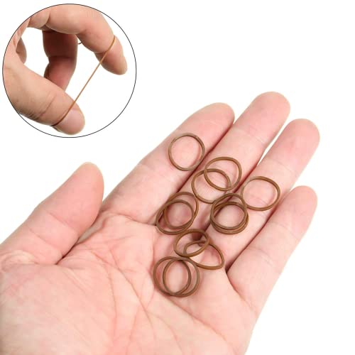Urbhome elastične gumene trake za kosu, smeđe gumene trake, mini gumene trake, različite veličine, 600 paketa