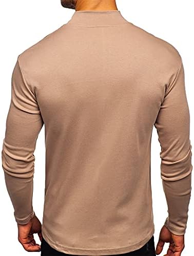 Muški bazni sloj toplih košulja za vele termalne majice dugih rukava, čvrste boje Basic Teers Comfy Mekane mashirts pulover