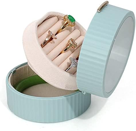 Chdhaltd Mini baršunasta kutija za nakit okruglog oblika, prijenosni putni Organizator nakita kutija za pakovanje naušnica za pakovanje