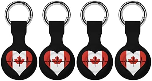 Love Canada Heartbeat Cover zaštitna futrola kompatibilna za AirTag držač za lokator protiv gubitka za ovratnik za prtljag za novčanik