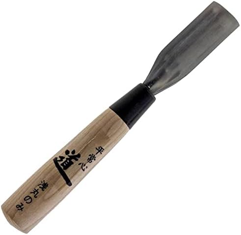 Michihamono veliki 18mm alat za rezbarenje drveta Tsuki Nomi Asamaru plitki zamah okrugla Obrada drveta U Gouge, sa oštricom od čelika