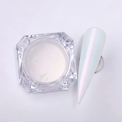 N / A Pearl Glitter puder za nokte ogledalo Rub Hromirani Pigment bijeli ljubičasti Neonski puder manikir Gel za lakiranje prašine