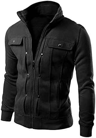 ADSSDQ prevelizirani kaputi sa punim rukavima MENS FALL RADNO Čvrsto toplim gumbom za rever niz gornju odjeću udobne debele1
