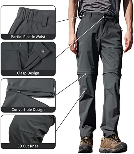 Pioneer Camp Muške kabrioletne planinarske pantalone vodootporne brze suho suhe ribolov pant Zip sa radne pantalone