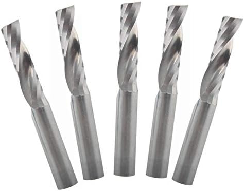 XMEIFEITS alati za sečenje 5kom 6 * 25mm jednostruka flauta spiralna Bit CNC Carbide Micro End glodalice, alati za graviranje drveta