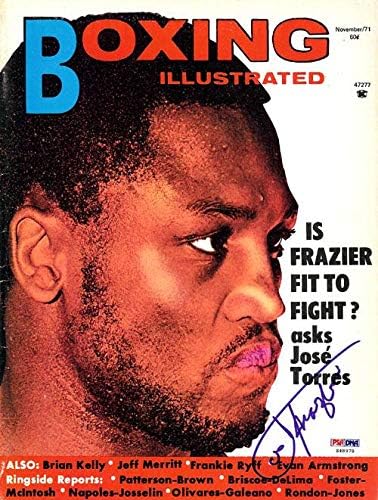 Joe Frazier Boxing Illustrated Magazine Cover PSA / DNK S48978 - Boxing magazini sa autogramom