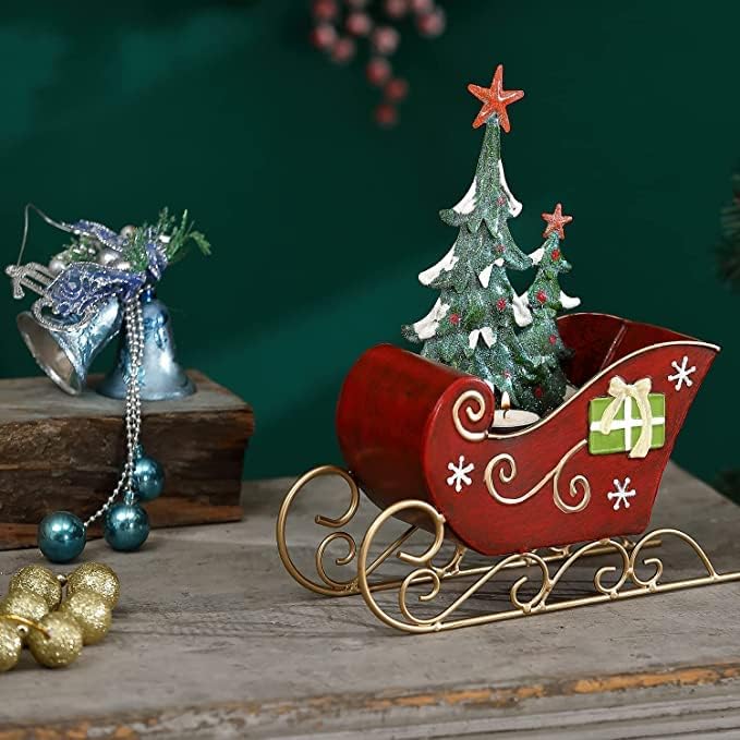 11.2 W božićno dekoracija metalnih božićnih sanduka Centerpieces ukrasi statua za kućni stol dekor