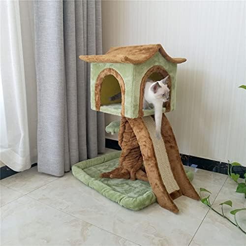 MGWYE Pet velike drvene mačke leglo mačke Drvo mačke penjački okvir, kućica na drvetu potrepštine za kućne ljubimce