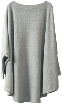 Ženske prevelike džempere vrhunsko vrat batwing rukave asimetrični tunički džemper casual
