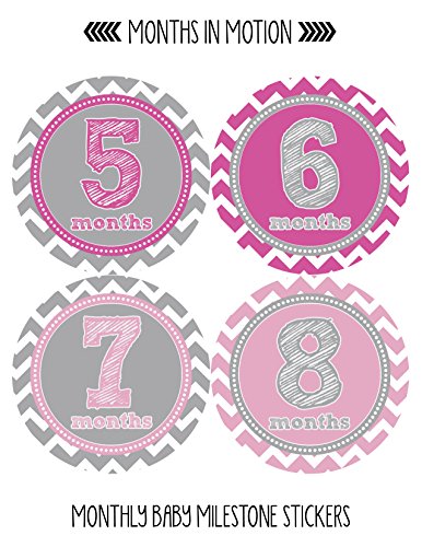 Mjesečne naljepnice za bebe-baby Milestone naljepnice - naljepnice za novorođene djevojke - mjesečne naljepnice za djevojčice-naljepnice