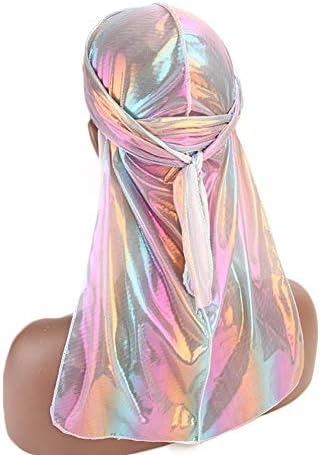 Fxhixiy Unisex Duga Svilena Bandana Turban Šešir Perike Doo Durag Biker Hair Headwrap Kapa Gusarska Kapa 360 Waves