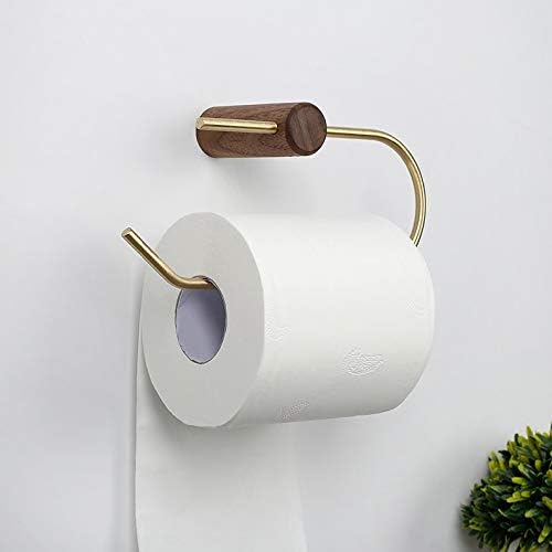 XXXDXDP Držač za papir za kupaonicu Mesingana čvrstog drveta Držač sa salvetom Zlatni toaletni nosač papira Kuhinjski nosač