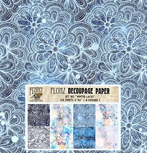 Decoupage Paket Pack Candy Swirls Vintage stil uzorak papir za dekuuziju, zanatsko i scrapbook