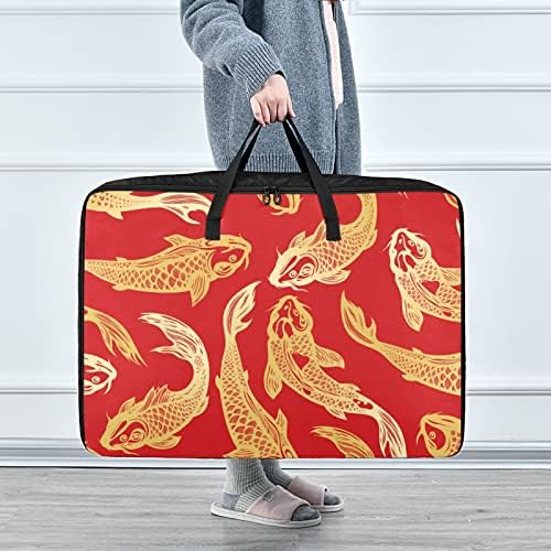 Alaza Koi Carp Ribe uzorak Extra Veliki torba za pohranu Spremanje prostora za pranje rublja KONFORTER posteljina prtljaga TOTE odjeća