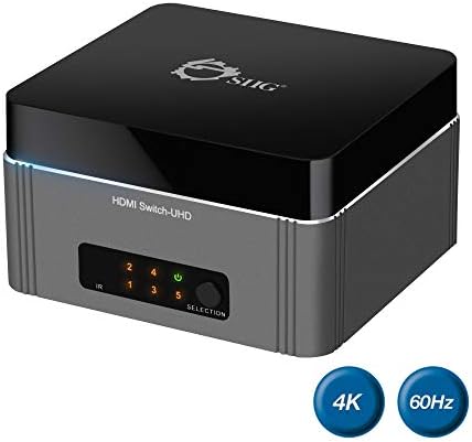 SIIG Premium CEH22S11S1 Video / Audio prekidač 5 portova, crna / duboka siva
