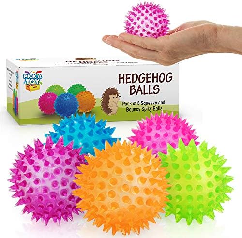 Squishy Stres Sentory Toys Fidget Spiky Ball 5 - PCS set - Eko-prijateljska stiska na otvorena igračke za muškarce, žene, odrasle,
