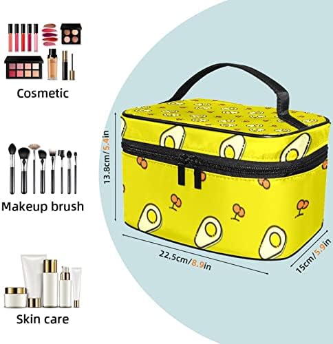 Tbouobt kozmetička torba za žene, vreće za šminke Sobidna toaletna torbica Travel Poklon, avokado cherry voćni žuto crtani film