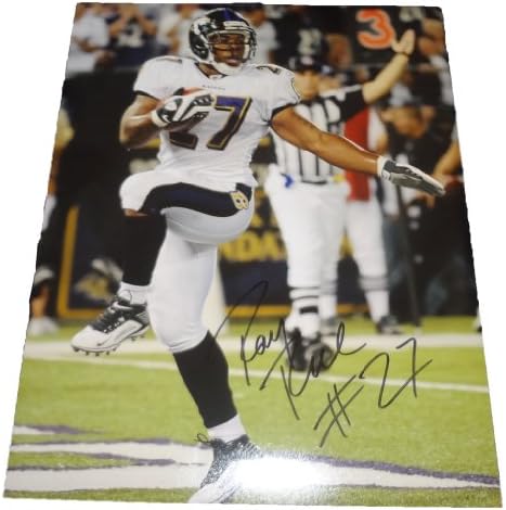 Ray Rice Autographing 11x14 photo w / Dook, slika Ray potpisivanje za nas, PSA / DNK Autentifikovan, Super Bowl Champion