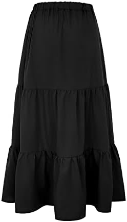 Plisirane lepršave Midi Maxi suknje za žene Casual ljetna Boho suknja na plaži cvjetni Print suknja s visokim strukom u nizu A-kroja