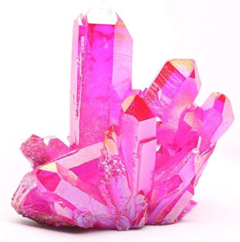 DIGSHENG 0,25-0,3 lb Prilično ružičasti anđeo Aura Kvarc Kristalni klaster Titanijum Kristalni klaster Reiki Izlečenje Lemurian Sjeme Prism Charms
